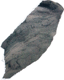 Torn charcoal-grey marbled paper cutout